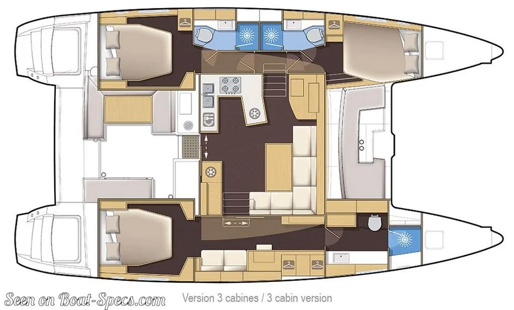 Lagoon 450 accommodation plan