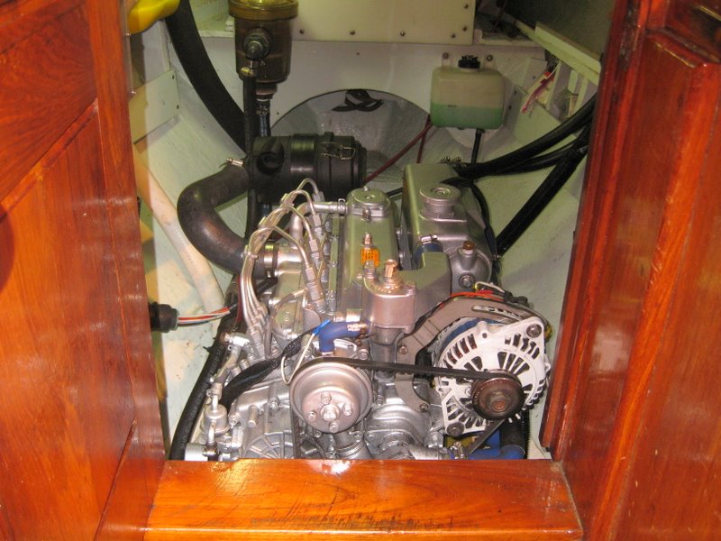 Westsail 32 gallery image with filename: westsail32-patience-enginephasor37hp.jpg